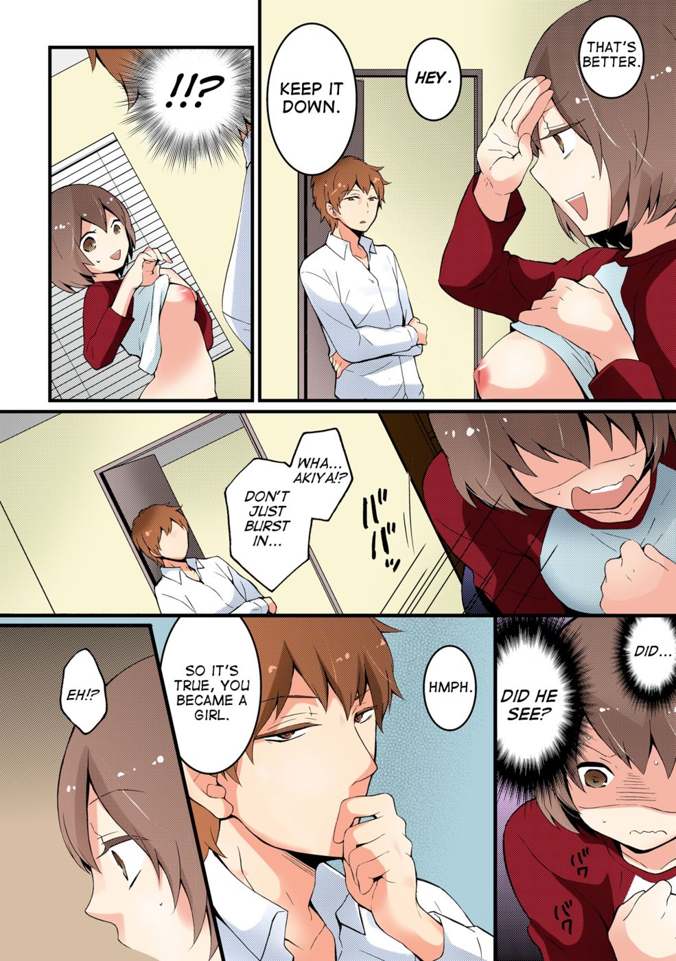 Hentai Manga Comic-Since I've Abruptly Turned Into a Girl, Won't You Fondle My Boobs?-Chapter 6-3